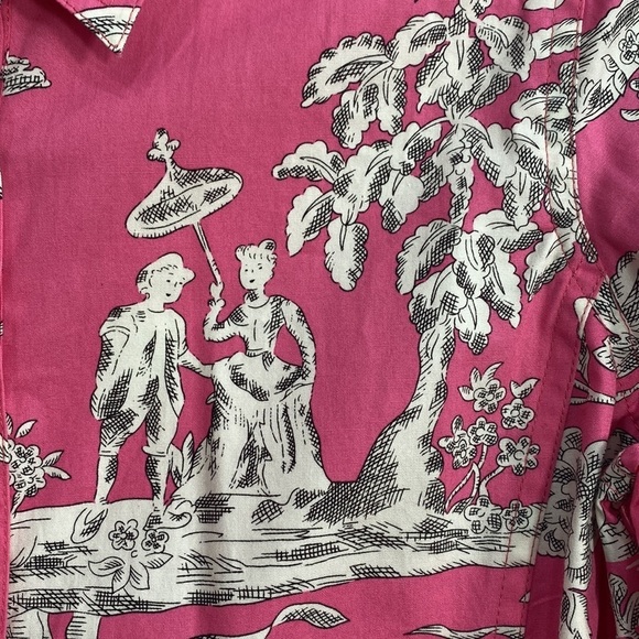 Harold's Cotton Village print Snap Button Top Women's Small - Picture 5 of 10